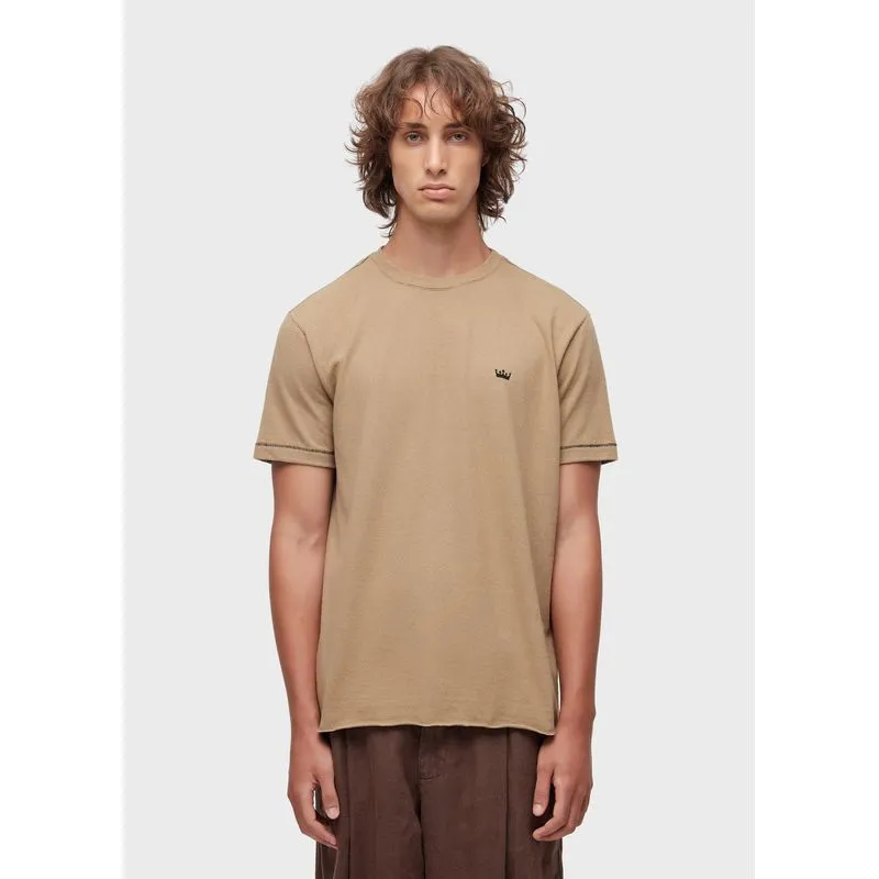 T-shirt rustic contrast seam mc T-shirt coroa rustic contrast seam mc - bege - M