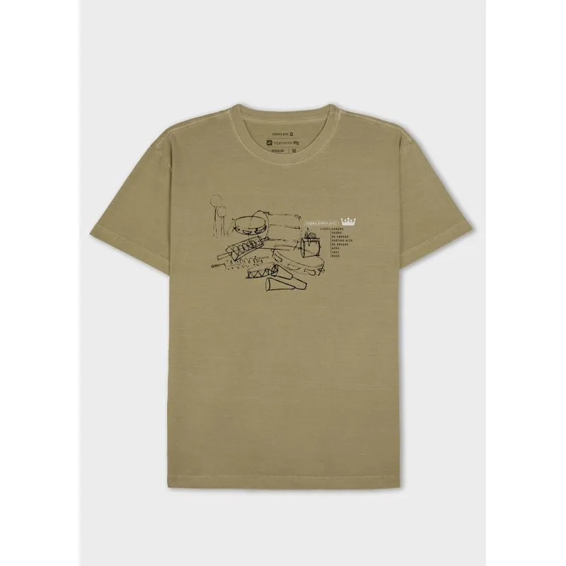T-shirt stone samba instruments mc - bege - M