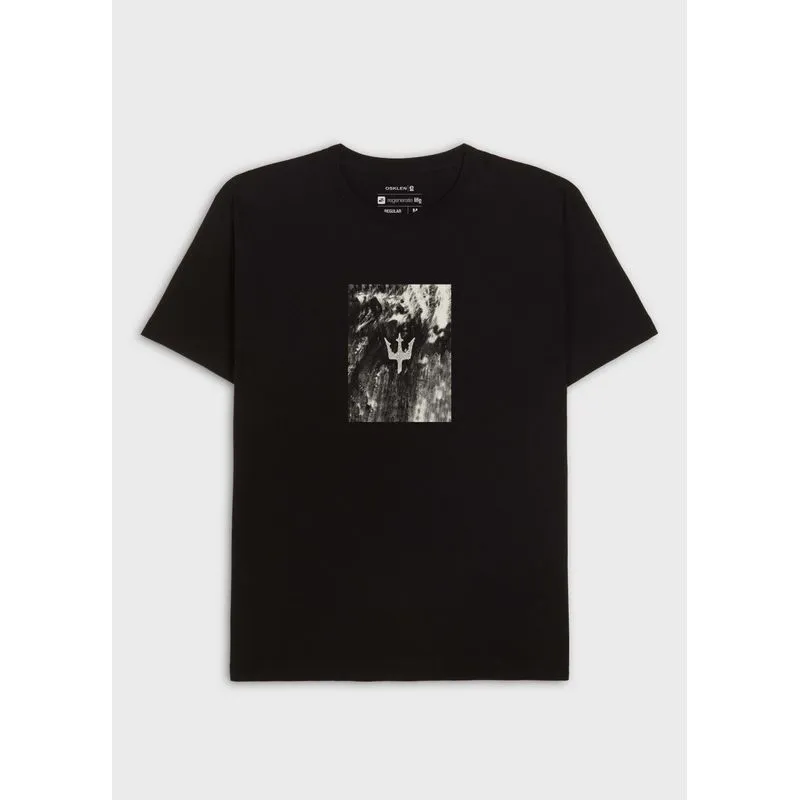 T-shirt vintage tridente areia mc - preto - GG