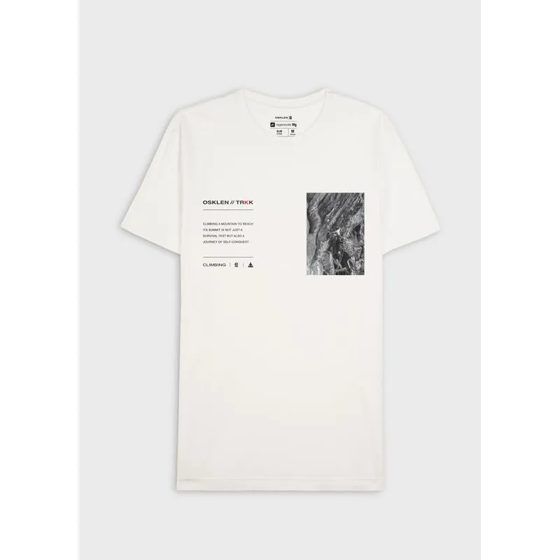 T-shirt slim stone climbing mc - branco - P