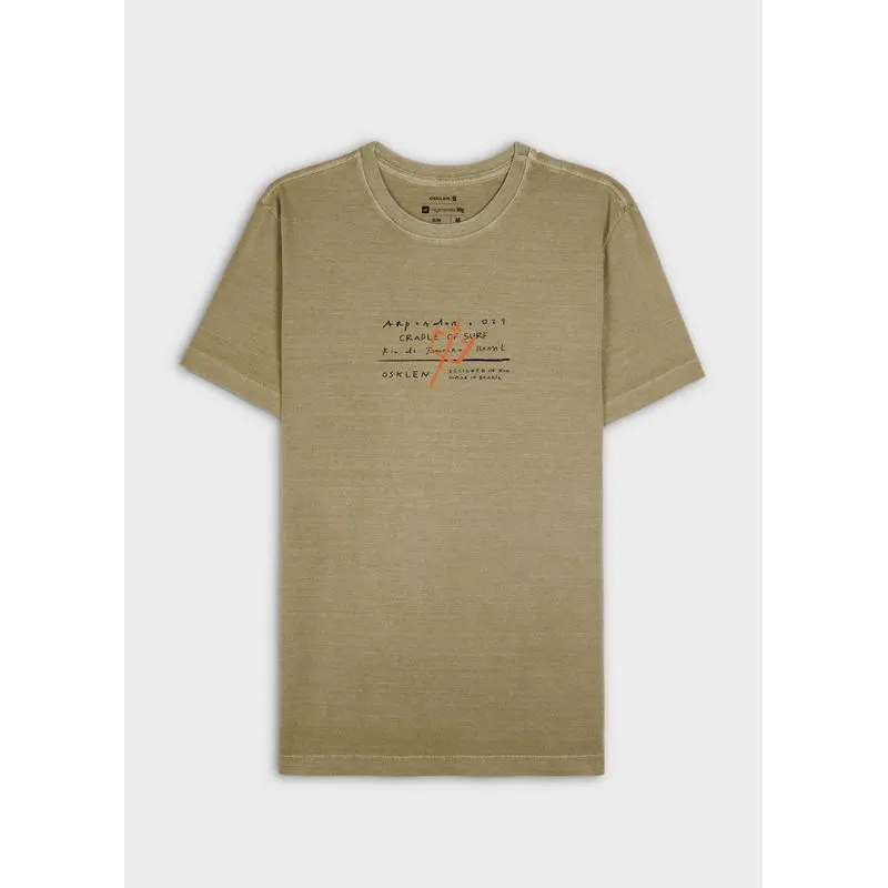 T-shirt slim stone srfng scribble mc - bege - G