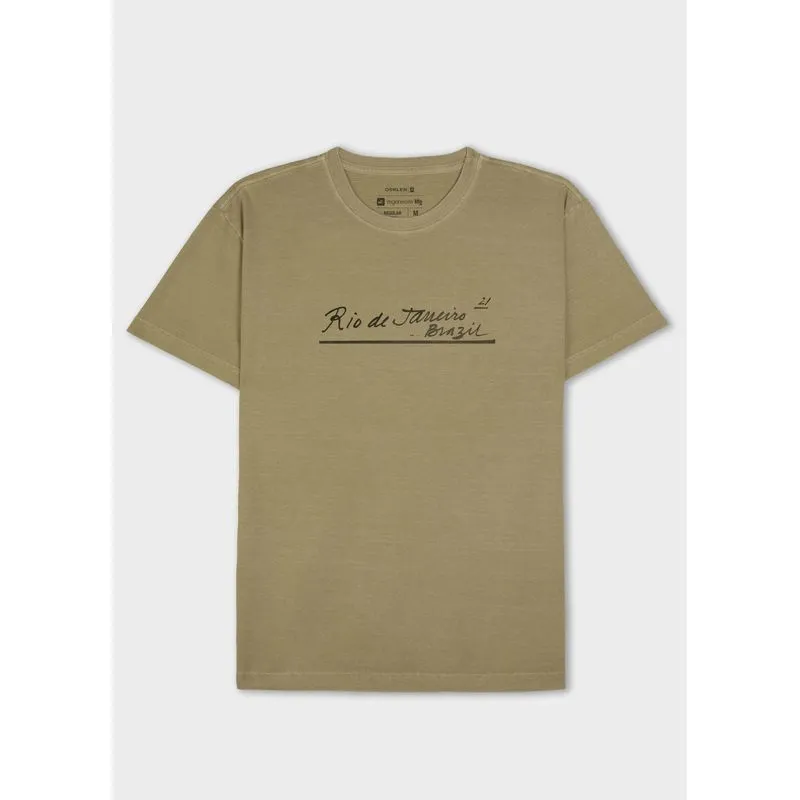 T-shirt stone rj letter mc - bege - P