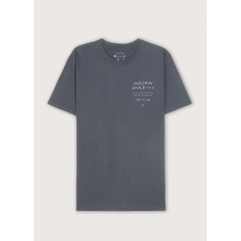 T-shirt slim vintage surf handwriting mc - azul marinho - M