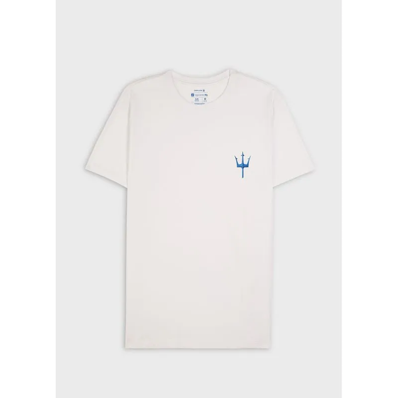 T-shirt slim vintage tridente madeira mc - branco - P