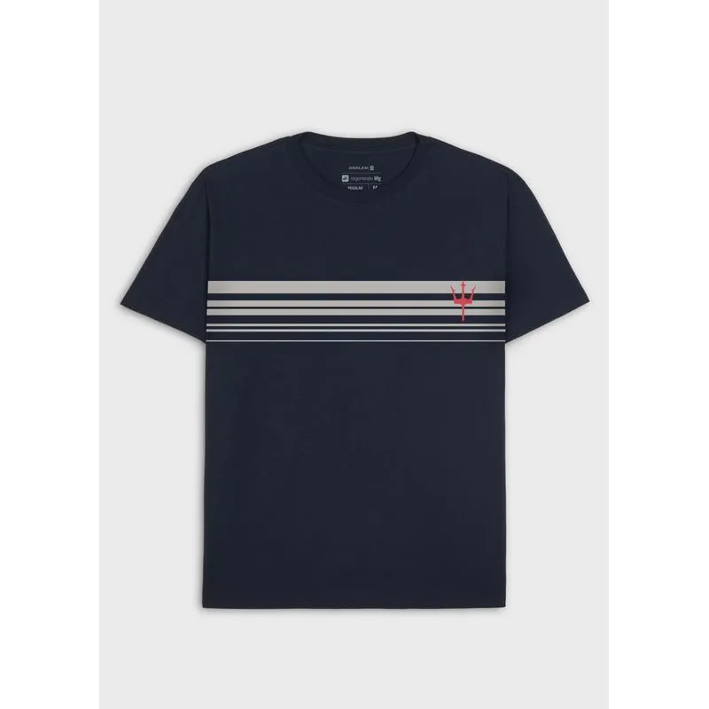 T-shirt vintage listrado surfing mc - azul marinho - P