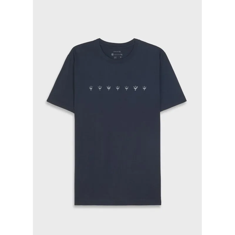 T-shirt slim vintage underwater mc - azul marinho - P