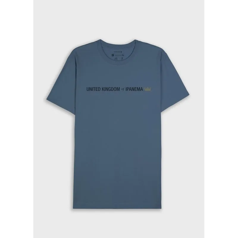T-shirt slim vintage united kingdom mc - azul - M