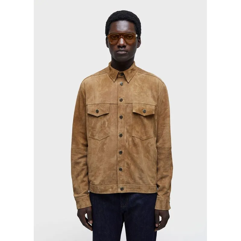 Jaqueta over leather Jaqueta masc over leather - marrom - M