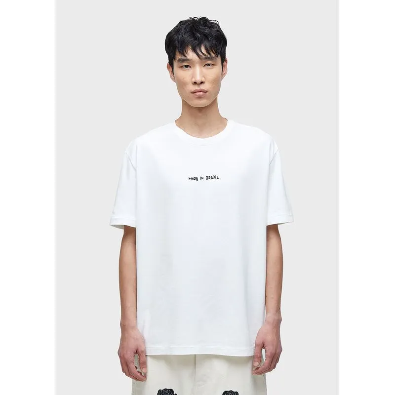 T-shirt made in brazil bordado mc - off white - M