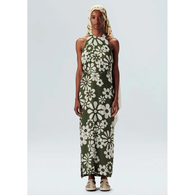 Vestido transpasse holiday long - verde - P
