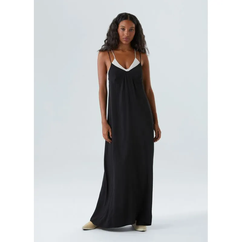 Vestido sobreposicão alças midi Vestido sobreposicao alcas midi - preto - 38