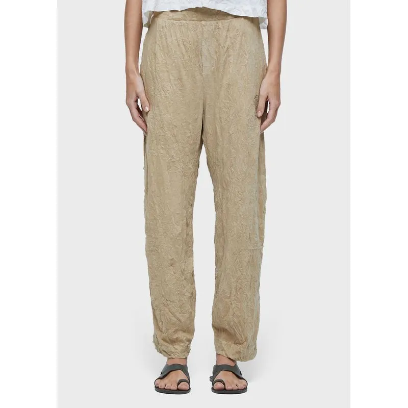 Calça cuts wrinkled Calca fem cuts wrinkle - bege - P
