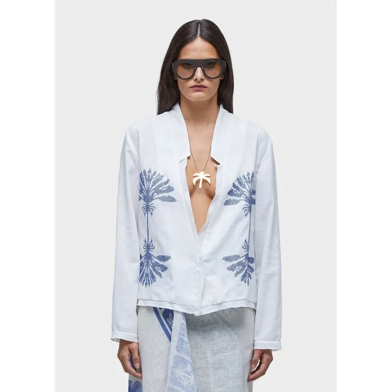 Blazer azulejo bordado - off white - G