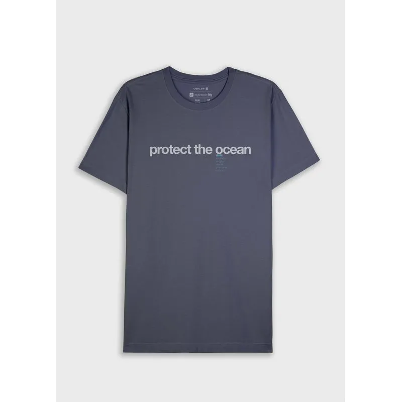 T-shirt slim vintage the ocean - azul marinho - GG