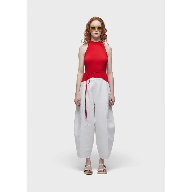 Calça baloon desfiada Calca baloon desfiada - off white - 40