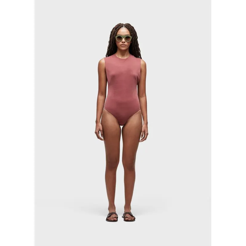 Body open side washed touch - vinho - P