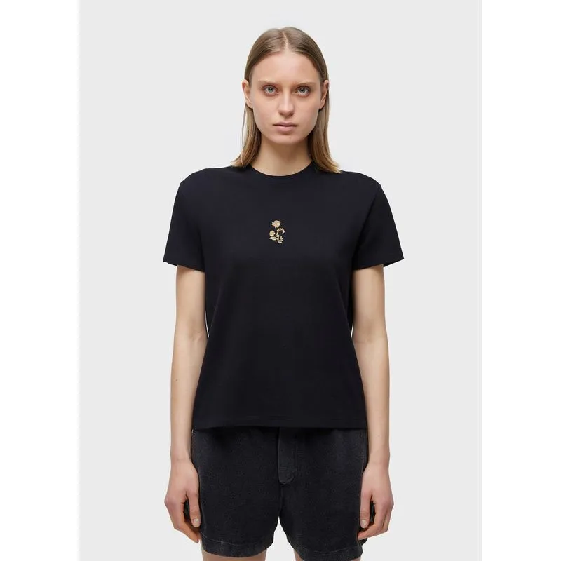 Tshirt bordado tiny rose Tshirt fem bordado tiny rose - preto - G