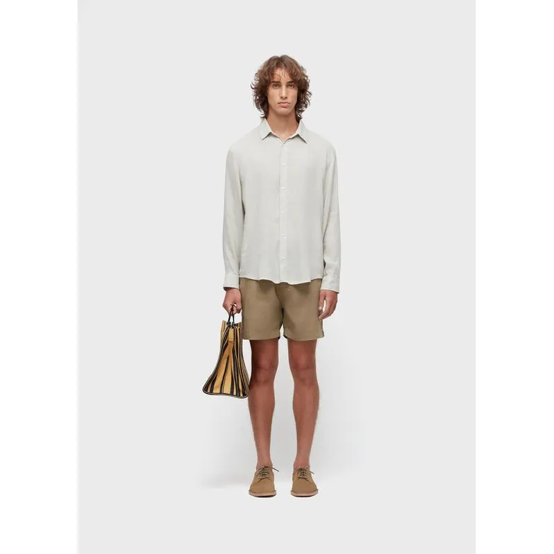 Bermuda alfaiataria pure linen - bege - 42