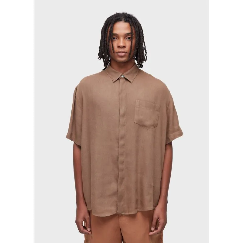 Camisa recycled linen Camisa mc recycled linen - bege - P