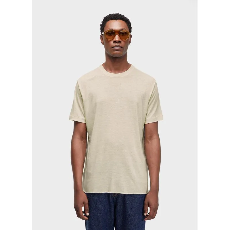 T-shirt light linen mc - areia - M
