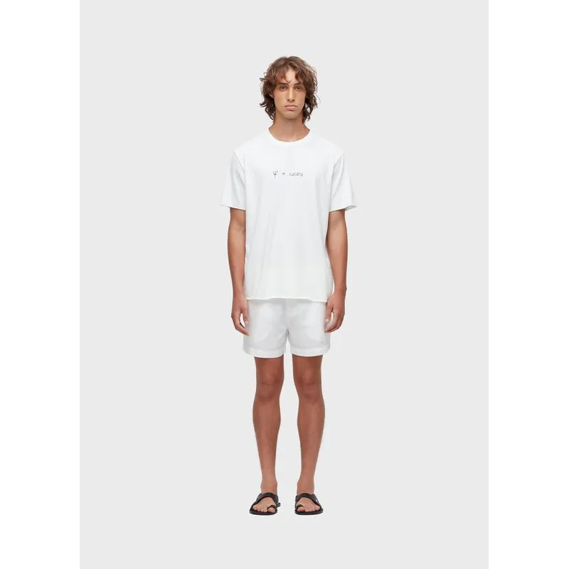 Short linen britt - branco - 46