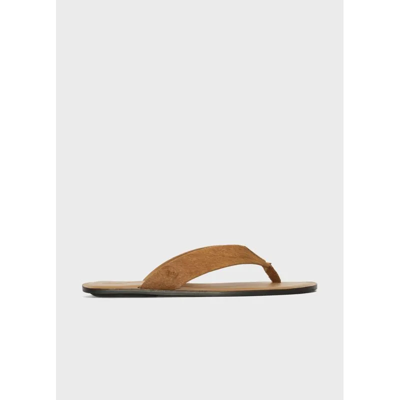 Chinelo flat pelo - bege - 42