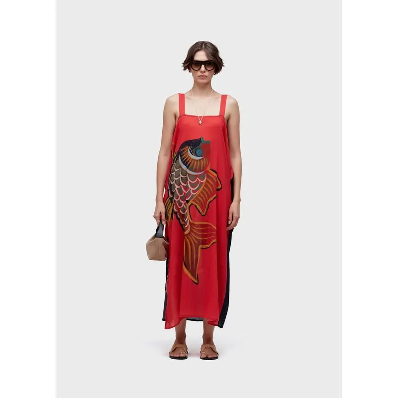 Vestido pareo peixe red - vermelho - UN