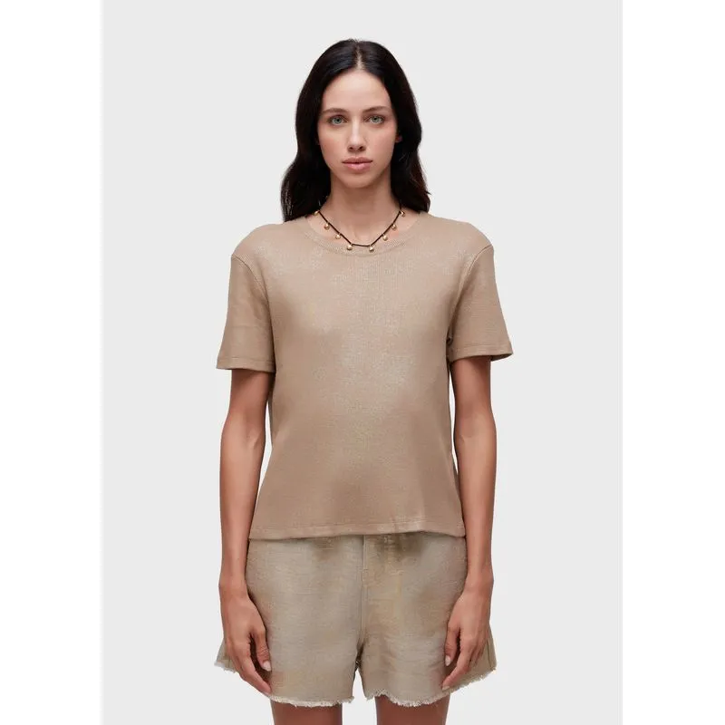 T-shirt gold T-shirt fem gold - dourado - G