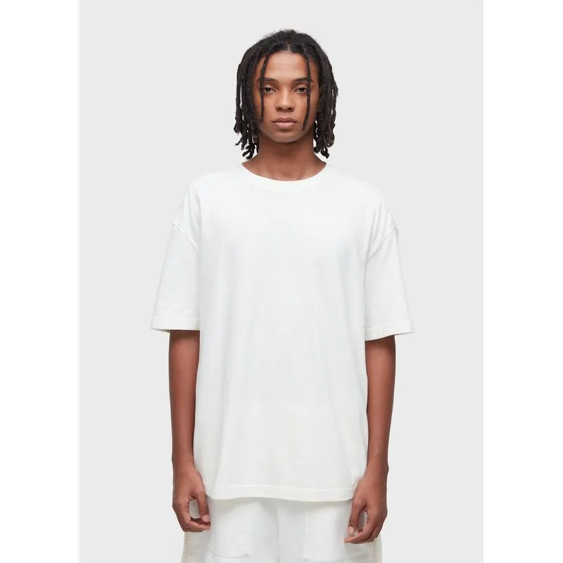 T-shirt over shoulder crochê mc T-shirt over shoulder crochet mc - off white - M