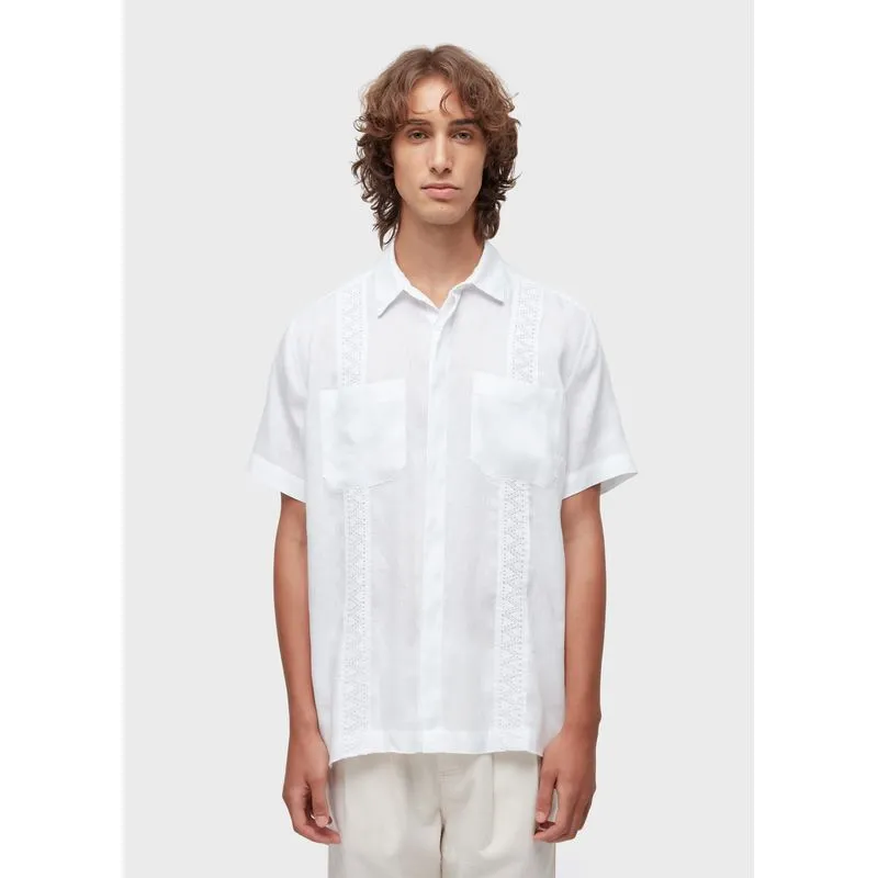 Camisa linen lace mc - branco - P
