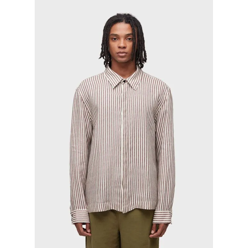 Camisa over brun stripes Camisa masc over brun stripes - off white - G