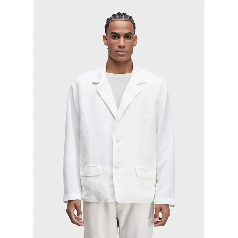 Blazer alfaiataria linen - branco - G