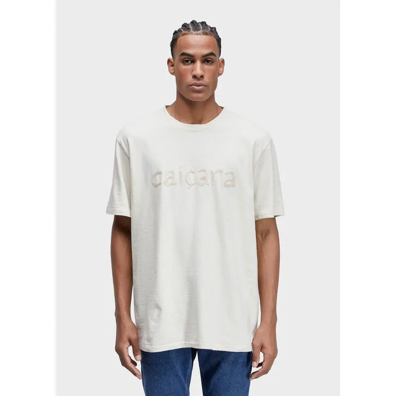 T-shirt eco caiçara embroidered mc - areia - P