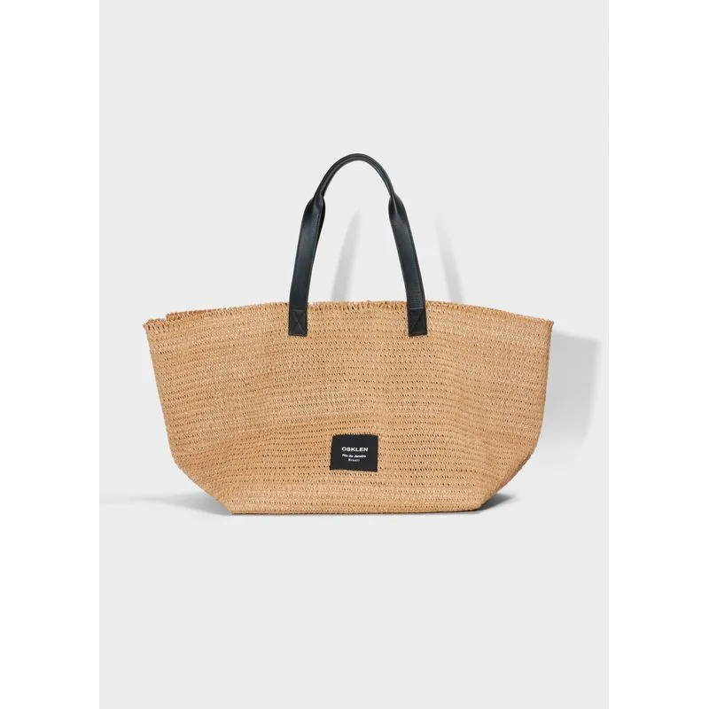 Bolsa tote ráfia e couro Bolsa tote rafia e couro - natural - UN
