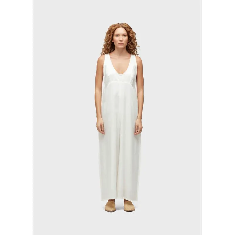 Macacão desfiado linen - off white - G