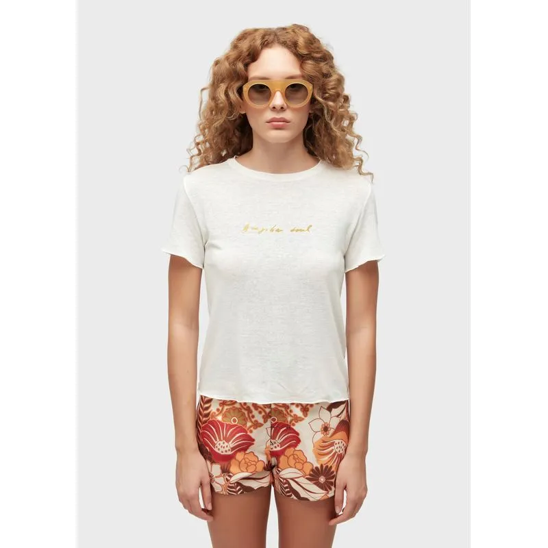 T-shirt brazilian soul gold T-shirt fem brazilian soul gold - off white - G