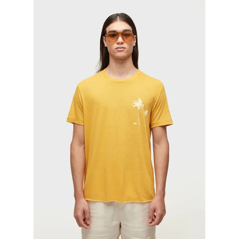 T-shirt palm tree light linen mc - amarelo - P