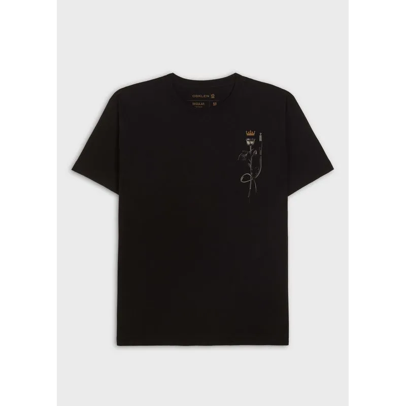 T-shirt regular vintage rose rock T-shirt vintage rose rock mc - preto - GG