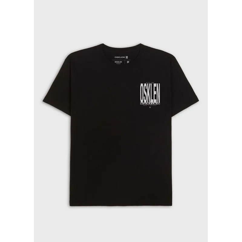 T-shirt regular vintage surf blocks T-shirt vintage surf blocks mc - preto - GG
