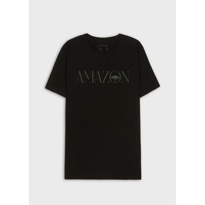T-shirt slim organic amazon - preto - G