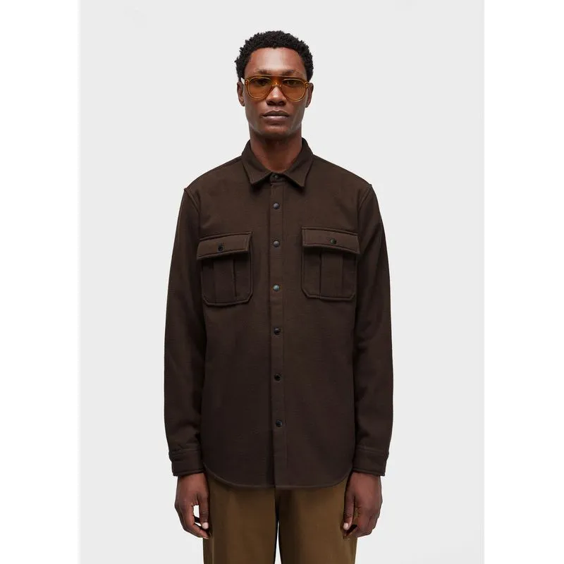Overshirt mescla Overshirt masculina mescla - marrom - G