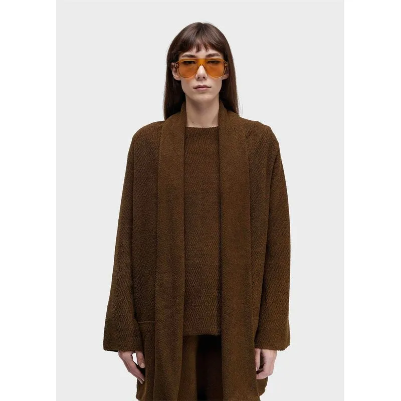 Cardigan eco comfy - marrom - M