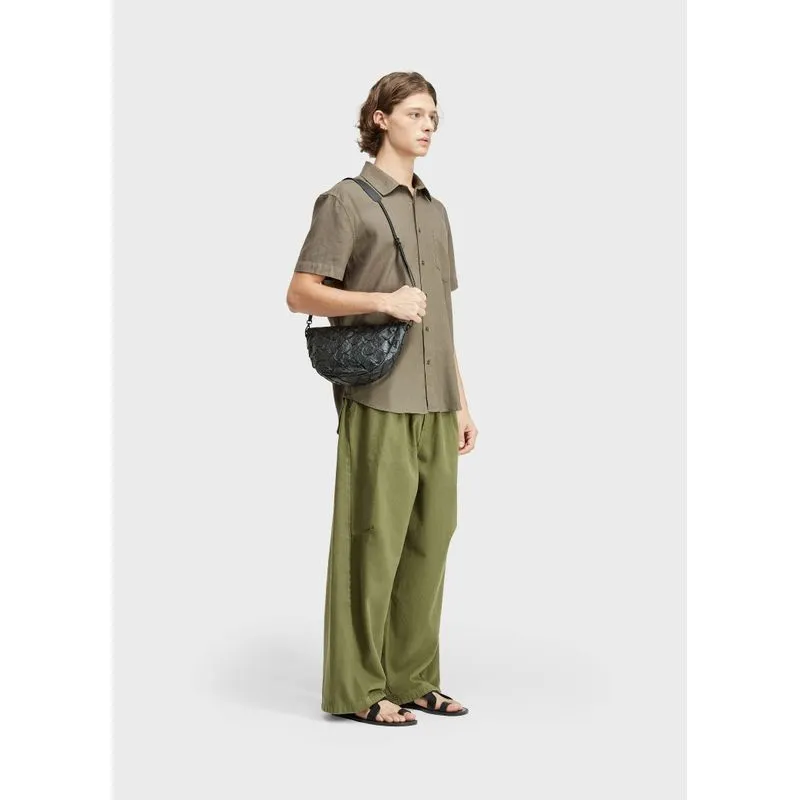 Calça over wide twill - verde forest - 42