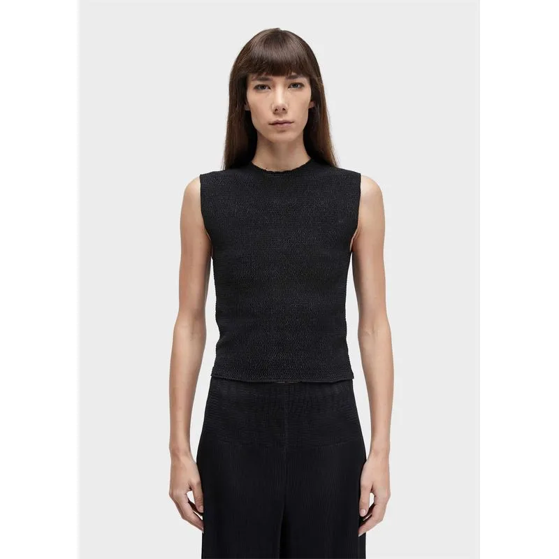 Blusa sleeveless lastex plisse Blusa sleevesless lastex plisse - preto - M