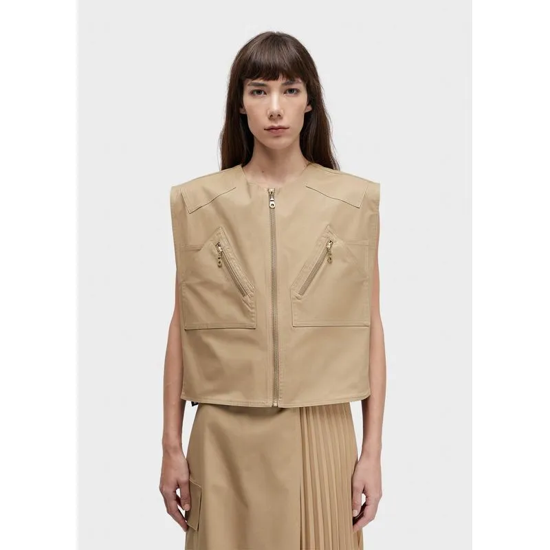 Colete duo plissado cotton - preto - G
