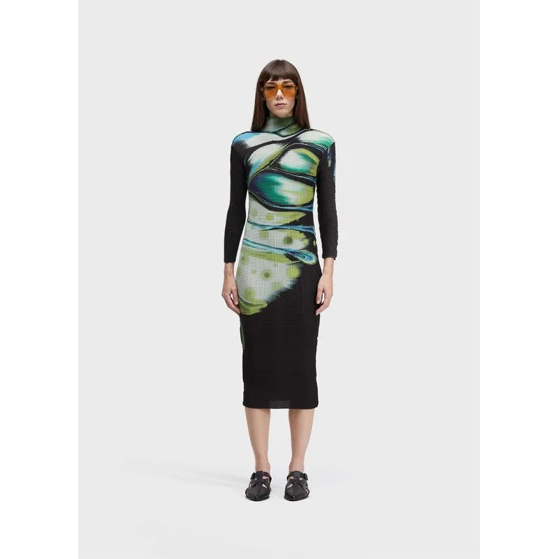 Vestido midi pixel butterfly tex Vestido ml midi pixel butterfly tex - preto - P