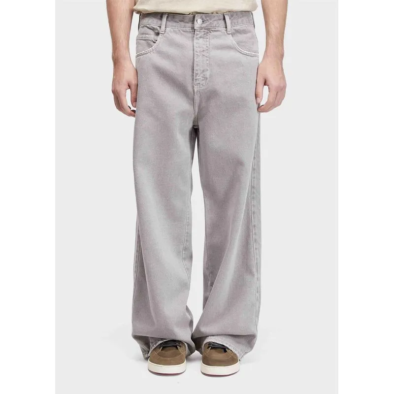 Calça cotton tape used - cinza - 46