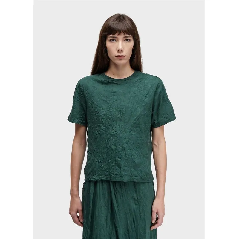 T-shirt wrinkled colour T-shirt fem wrinkled colour - verde - P