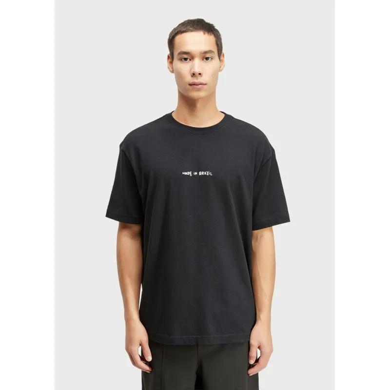 T-shirt made in brazil bordado mc - preto - P