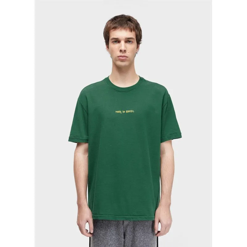 T-shirt made in brazil bordado mc - verde - G